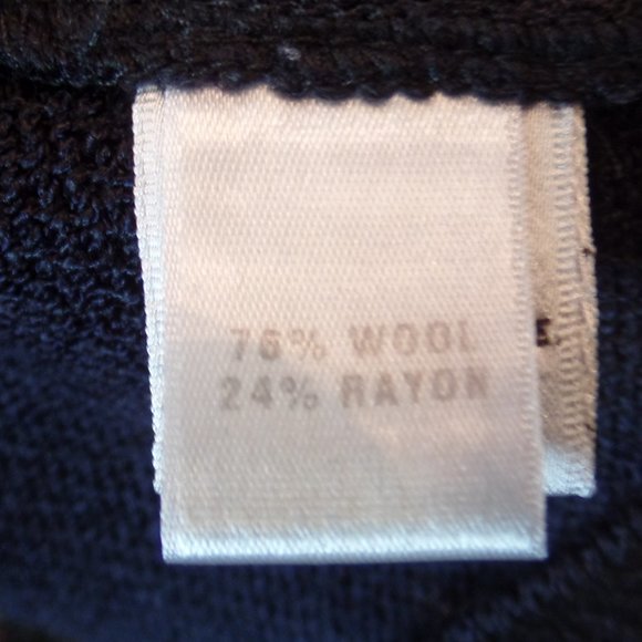 St. John 2 Piece Knit Black Jacket & Skirt Bright Gold Logo Buttons Size 14 - Picture 6 of 16